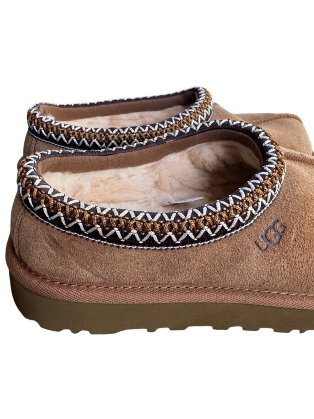 UGG Tasman Chestnut Slippers Womens Size 7 Suede Sheepskin Lined Shoes 1019066K - Picture 5 of 14